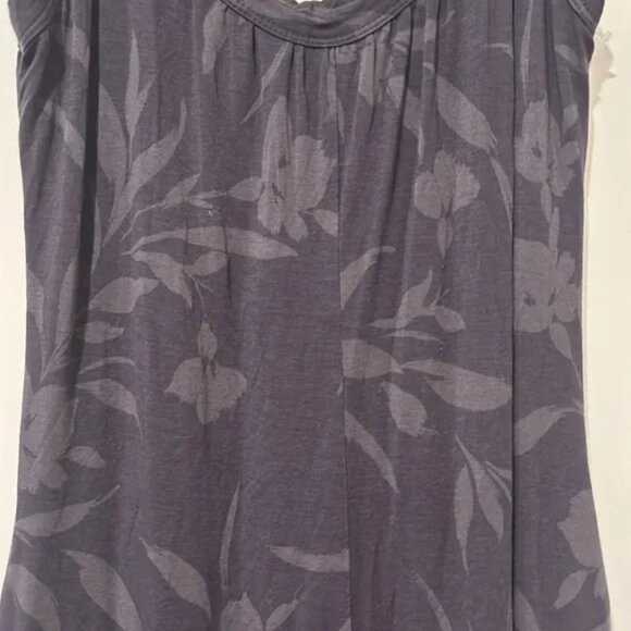 Z Supply Sleeveless Floral Print Wide Leg Flared Jumpsuit Charcoal Gray XS - Picture 2 of 10